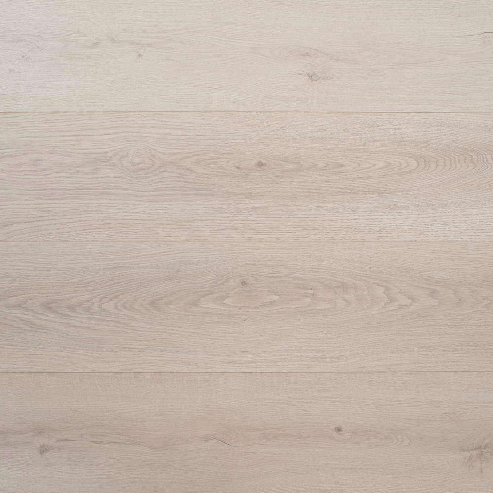 Silver grey oak laminate flooring in a modern room