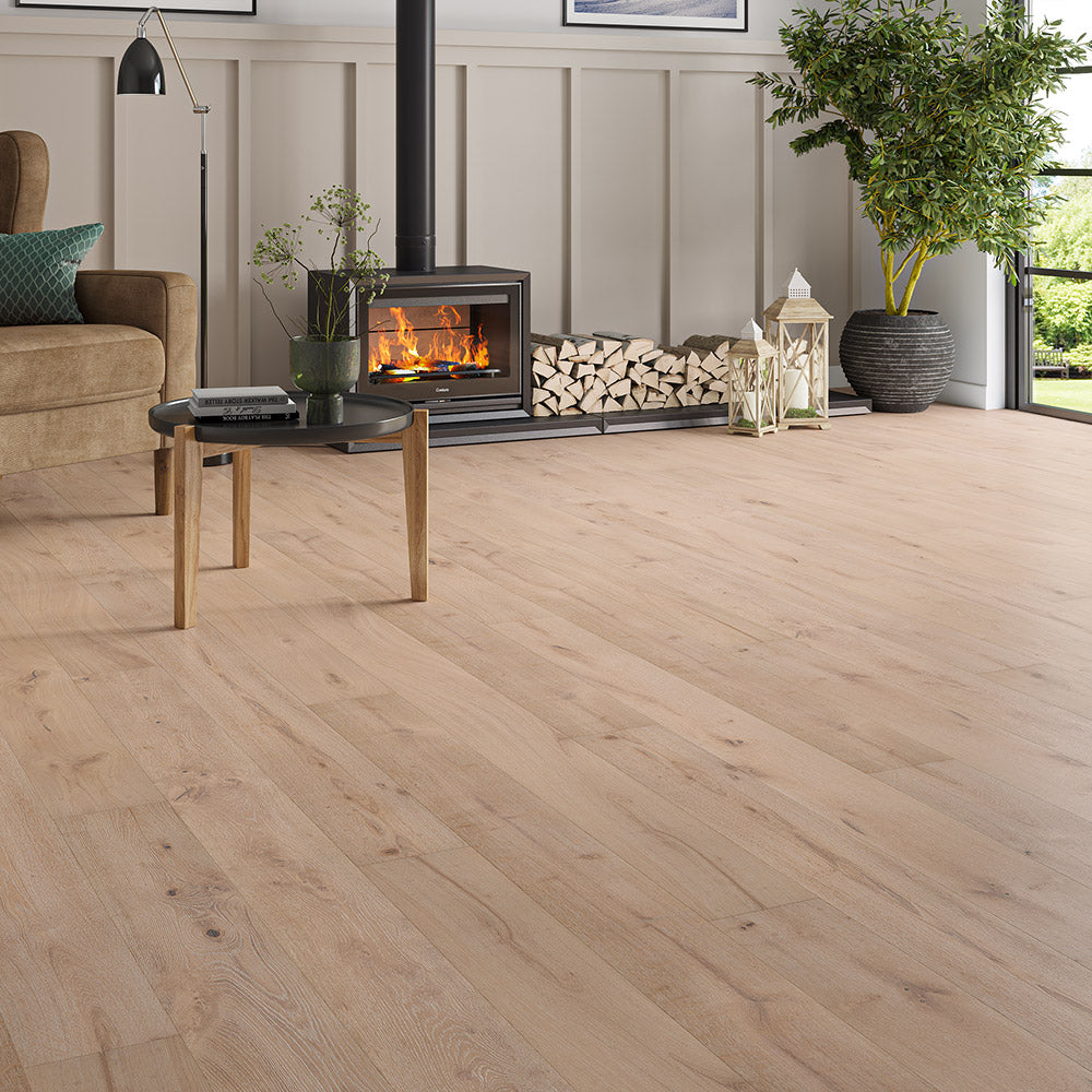 Engineered Oak Greige flooring