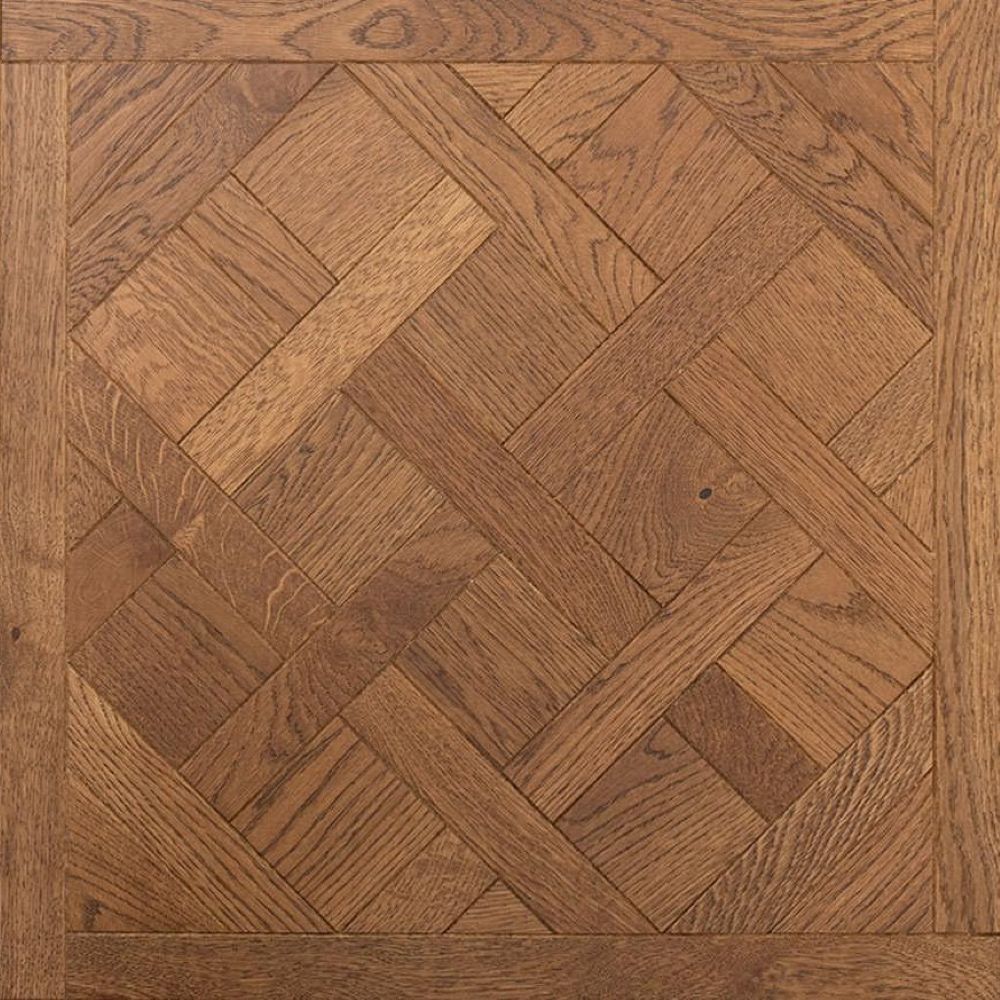 Smoked dark fumed oak Versailles parquet panels