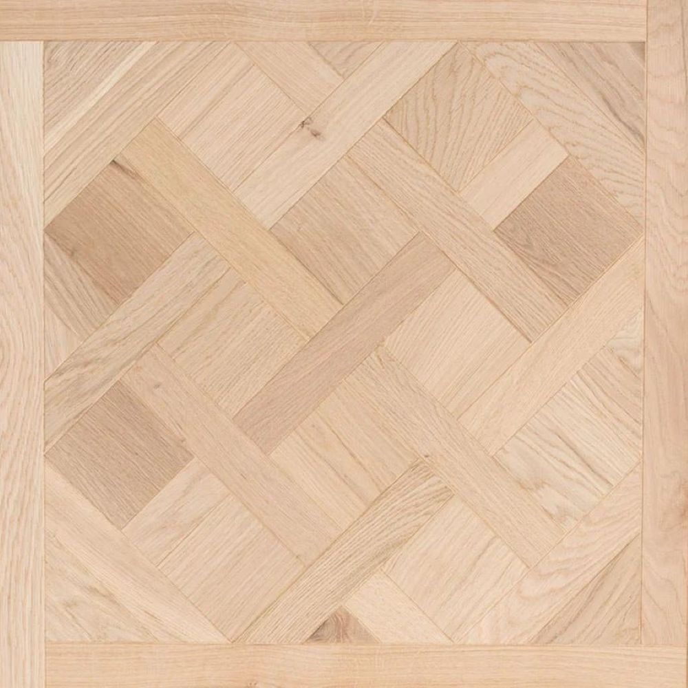 Unfinished oak Versailles parquet panels brushed