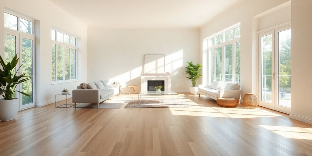 Glue-down LVT flooring in a relaxed premium living space