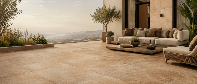 Beige/Brown Outdoor Tiles